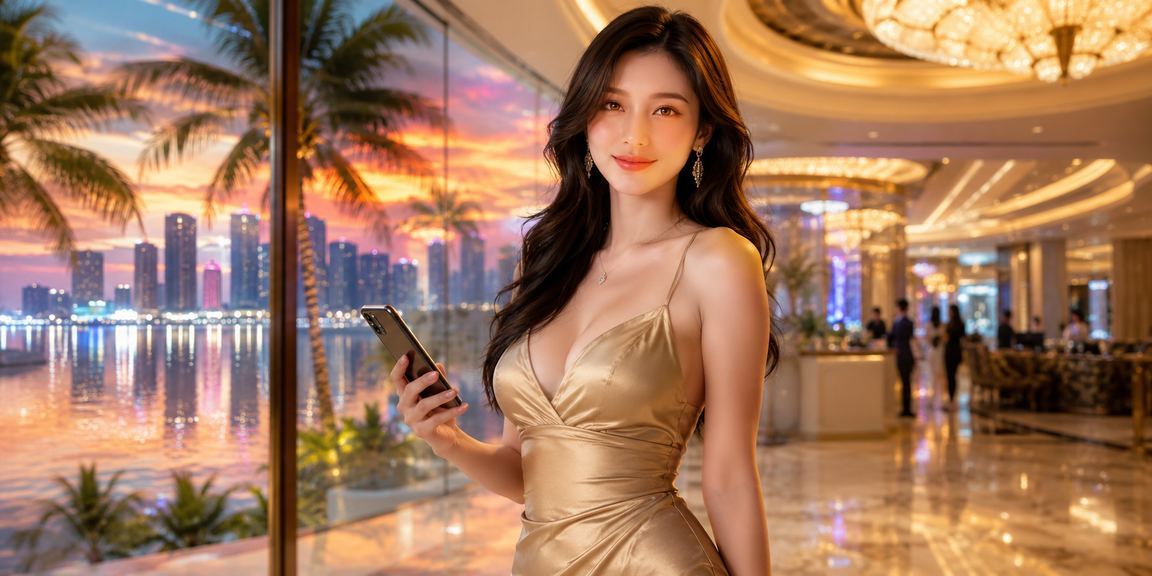 Lễ hội casino di động tại Phú Quốc với người chơi tham gia trên smartphone trong không gian ngoài trời